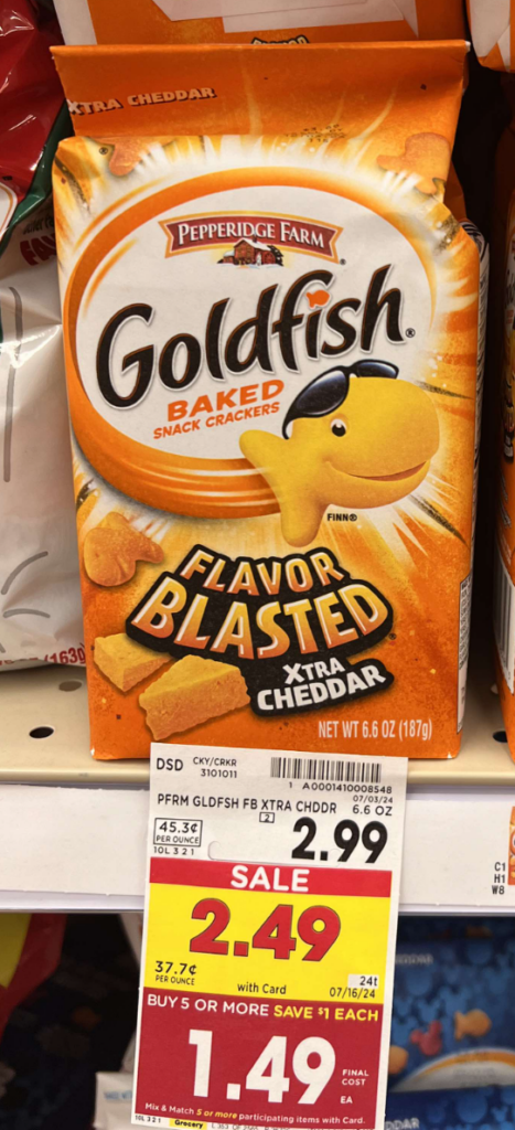 goldfish on kroger shelf